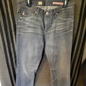 Gray AG Adriano Goldschmied Premiere skinny straight jeans